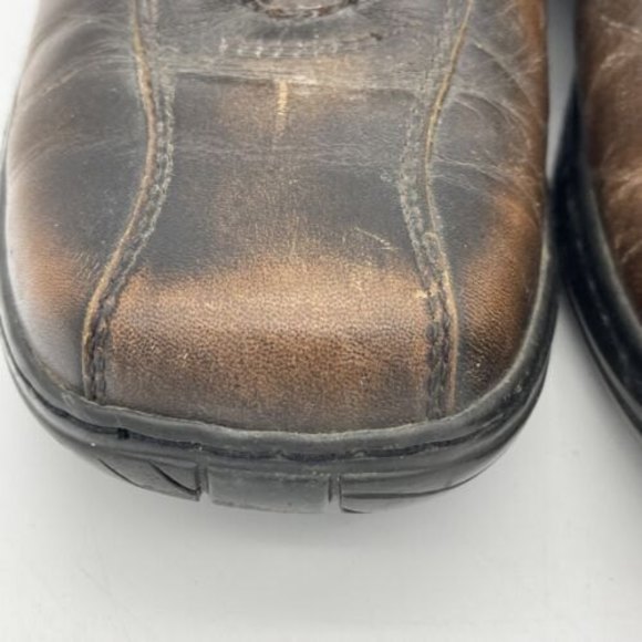 Skechers SN 4400 Men's Size 8.5 Brown Leather Casual Lace Up Shoes - Picture 3 of 7